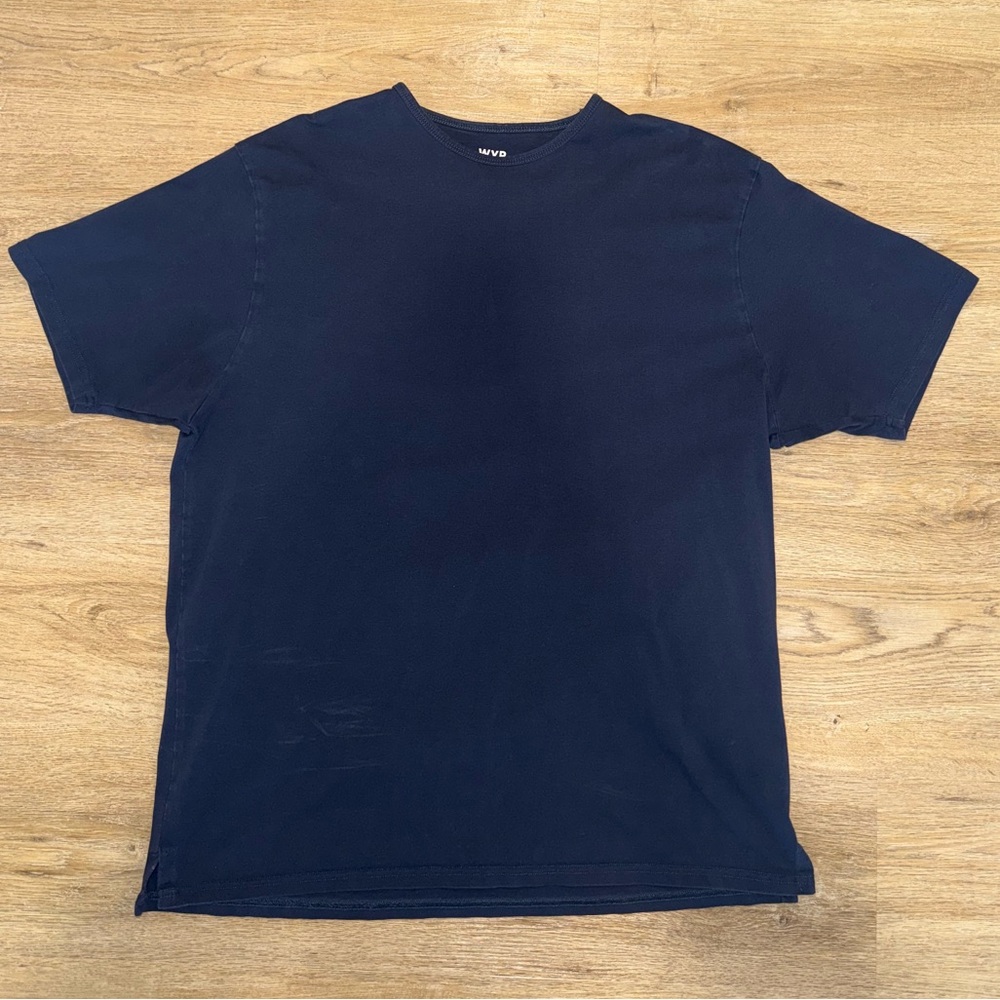 WYR Premium Navy Blue Men's Split-Hem Tee - XL